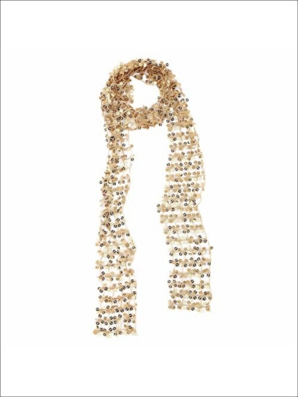 Sparkly Sequin Lace Long Scarf Lightweight Shimmering Neck Tie for Women Evening